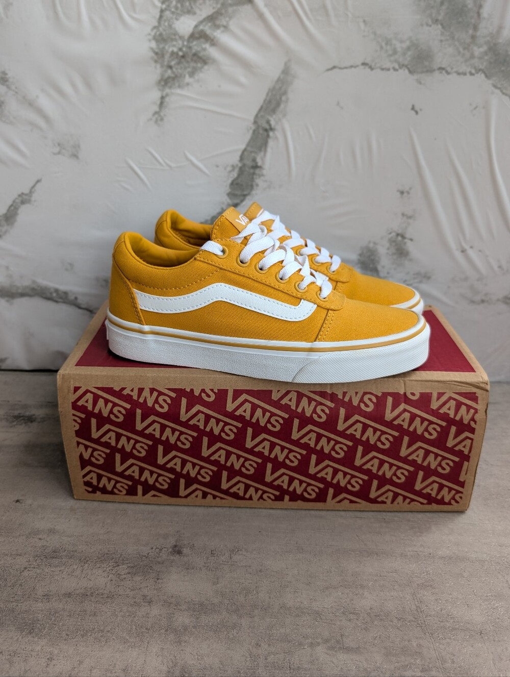 Vans Ward Old Skool Canvas Mango Mojito Yellow Sneaker Womens 6 NWT